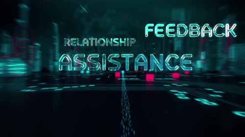 Futuristic Digital Network Business Communication and Technology Opener