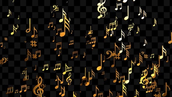 Music Notes Rising, Overlays Motion Graphics ft. music overlay & music ...