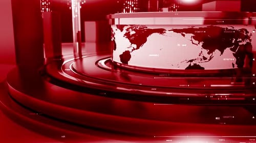 Broadcast Red News Background Loop 02