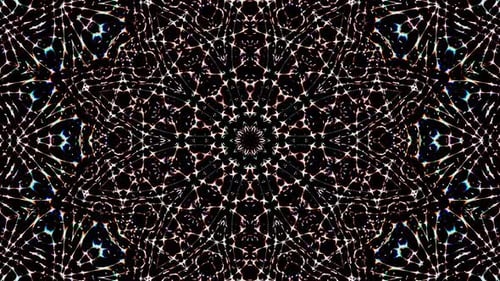 abstract lines colorful light color shining dots round shape black background