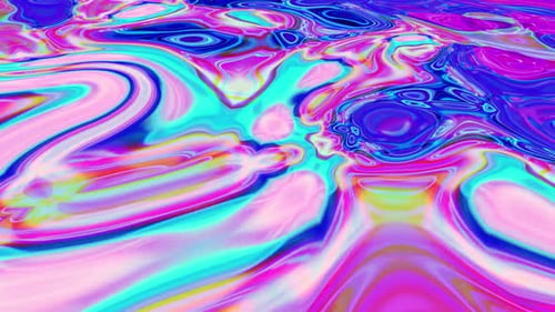 Vibrant Abstract Fluid Color Wave Background Loop