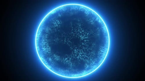 Esfera oscura azul 4K