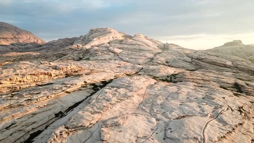 Scenic Mountain Range Aerial View at Sunset