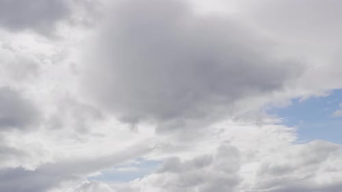 Time-Lapse Clouds Drifting Across the Blue Sky
