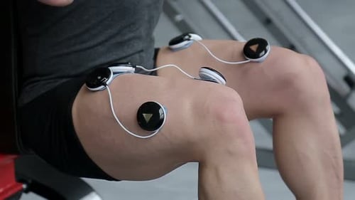 Electro Stimulation of Muscles Stimulation of Muscles Treating Sports Injuries Myostimulator