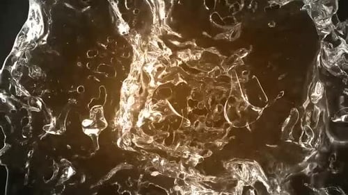 Kollision zweier goldener Wasserströme