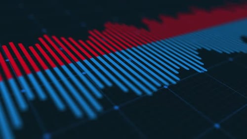 Futuristic Pulsing Data Bars Background Animation