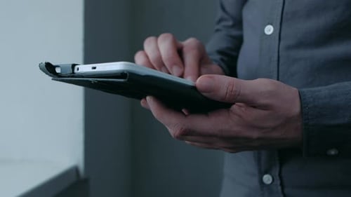 Businessman Using Digital Tablet