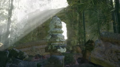 Ruins of Famous Temple in Cambodian Angkor Wat Area