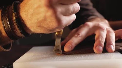 Tanner Makes Leather Product Purse