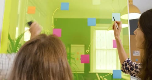 Millennial creative professionals working in a creative office