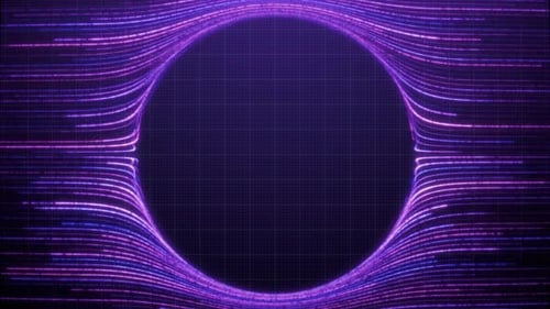 Abstract Neon Round Frame