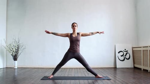 Young Adult Woman Doing Yoga