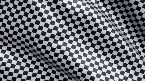 Seamless Loop of Waving Checkered Racing Flag