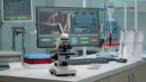 Medical Microscope in Modern Laboratory Research Setting