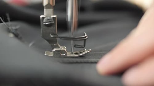 Sewing a stitch
