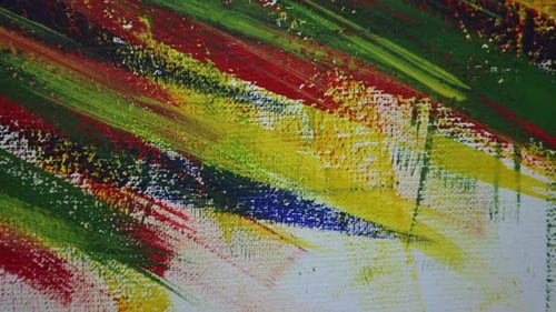 Fond de différents traits de peinture rouge, jaune, verte et bleue