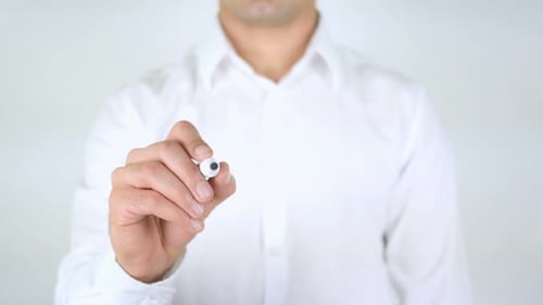 Writing the Word Check on Clear Surface