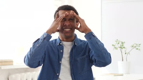 Angry, Fighting and Yelling Afro-American Man, Portrait