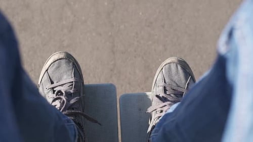 Riding in a Wheelchair POV on Pavement