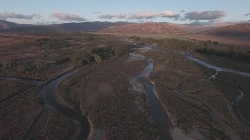 Vue aérienne fluviale de Nouvelle-Zélande