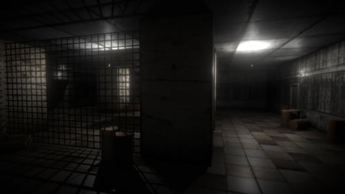 Dark Grungy Industrial Corridor Walkthrough Loop