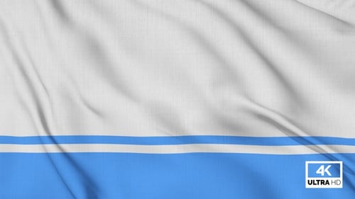 Altai Republic Flag Waving Slowly Looped
