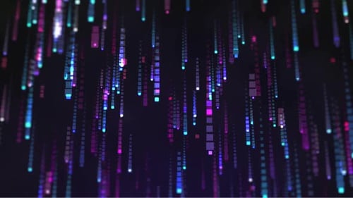 Digital Falling Geometric Lines Background Animation