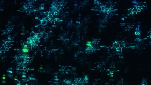 Chemical Background Duo Tone - 4k, Loop, ProRes422, 10 Second