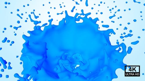 Abstract Blue Liquid Splash Element