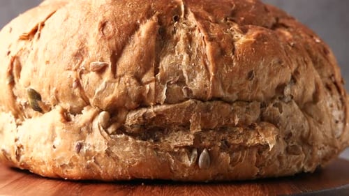 Close Up of Baked Round Shape Baked Bread on Table