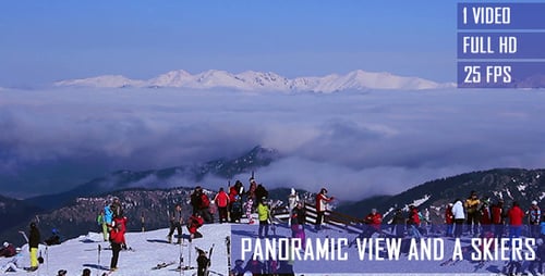 Panoramic View And A Skiers