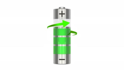 Animated 3D Battery Charging Level Indicator