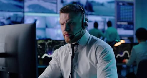 Security Agent Using Computer in Workplace