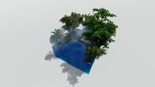 Isometric sea beach