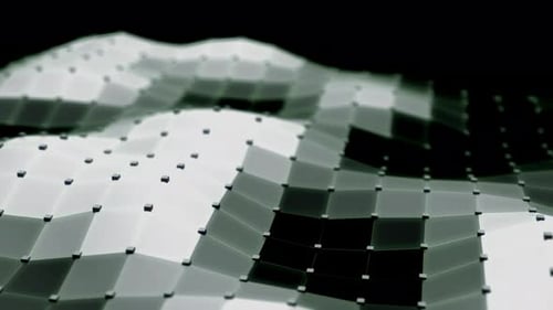 Abstract Digital Grid Wave Loop Background