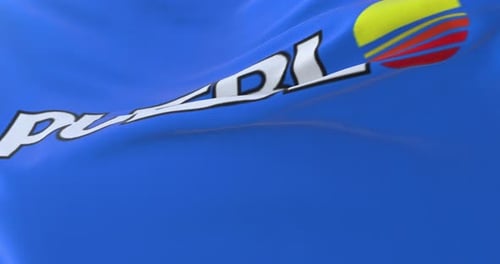 Waving Fabric Logo Display Animation