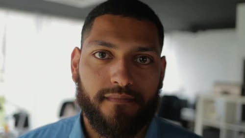 Close Up Portrait of Man Indoors