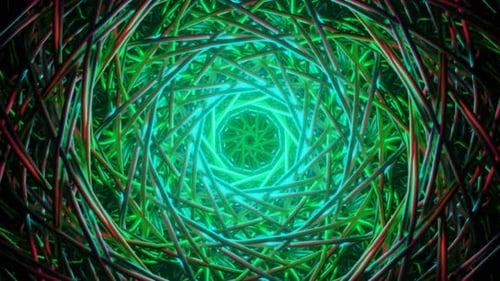 Abstract Seamless Multicolor Psychedelic Hypnotic VJ Loop Background