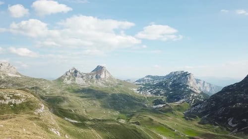 Top View Of Mountain Valley Landscape