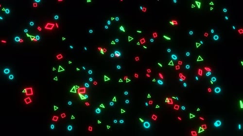 4K Abstract 3d geometric shapes loop animation