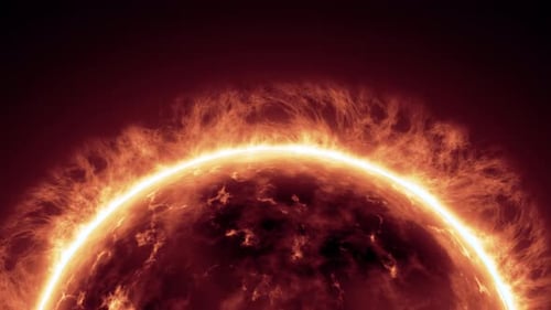 La surface du soleil domine le solaire.Contexte scientifique abstrait