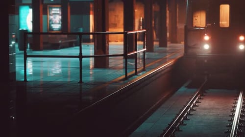 Leere Metrostation während der Coronavirus-Covid-19-Pandemie