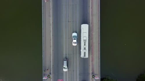 Bridge Road With Automobile Traffic