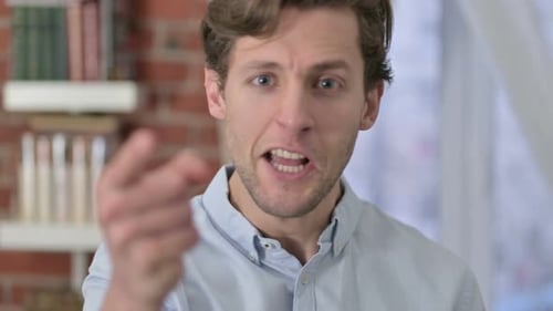 Angry Man Yelling and Pointing His Finger