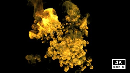 Abstract Golden Fluid Smoke Reveal