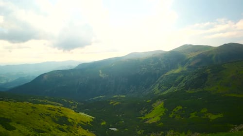 Scenic View of the Carpathian Mountains in Summer
