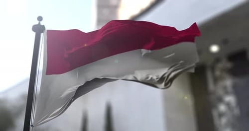 Realistic 3D Waving Flag Animation for National Projects