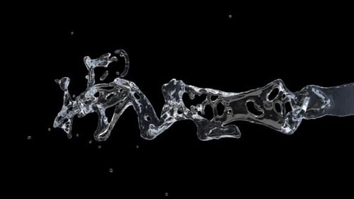 Dynamic Fluid Water Stream Animation