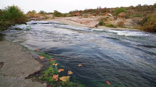 A Small Shining Stream Flows Among Smooth Wet and Dark Stones